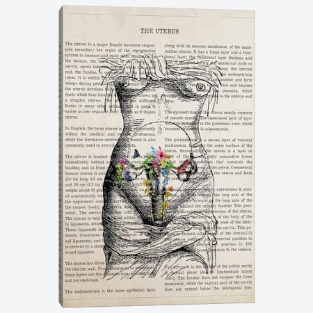 Uterus Anatomy Flower Canvas Print #ADP3495} by Aged Pixel Canvas Art Print