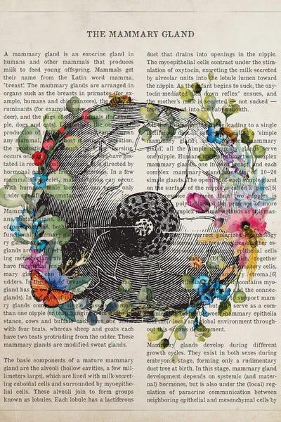 Biology: Mammary Gland Anatomy Flower by Aged Pixel