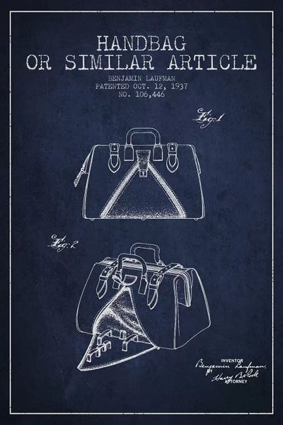 Handbag Similar Article Navy Blue Patent Blueprint