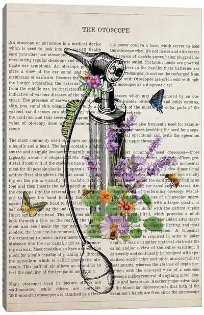 Otoscope Flower Canvas Art Print - Aged Pixel
