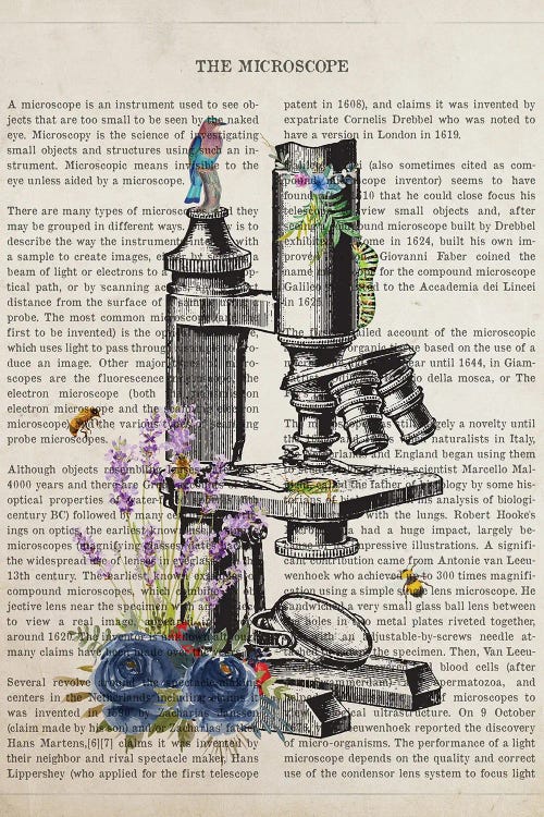 Microscope Flower by Aged Pixel wall art