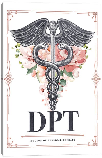 DPT With Flowers Canvas Art Print - Aged Pixel
