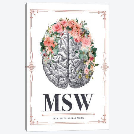 MSW With Flowers Canvas Print #ADP3523} by Aged Pixel Canvas Art