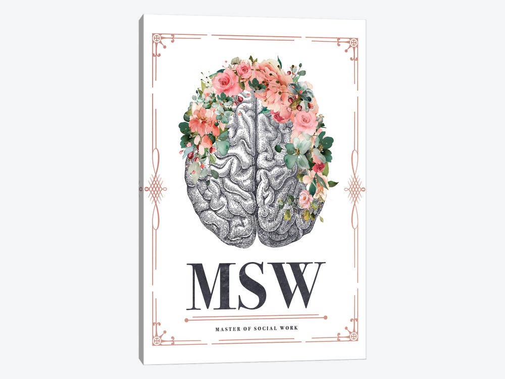 MSW With Flowers by Aged Pixel 1-piece Canvas Art Print