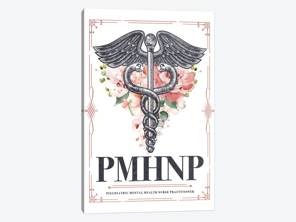 PMHNP With Flowers by Aged Pixel 1-piece Canvas Art Print