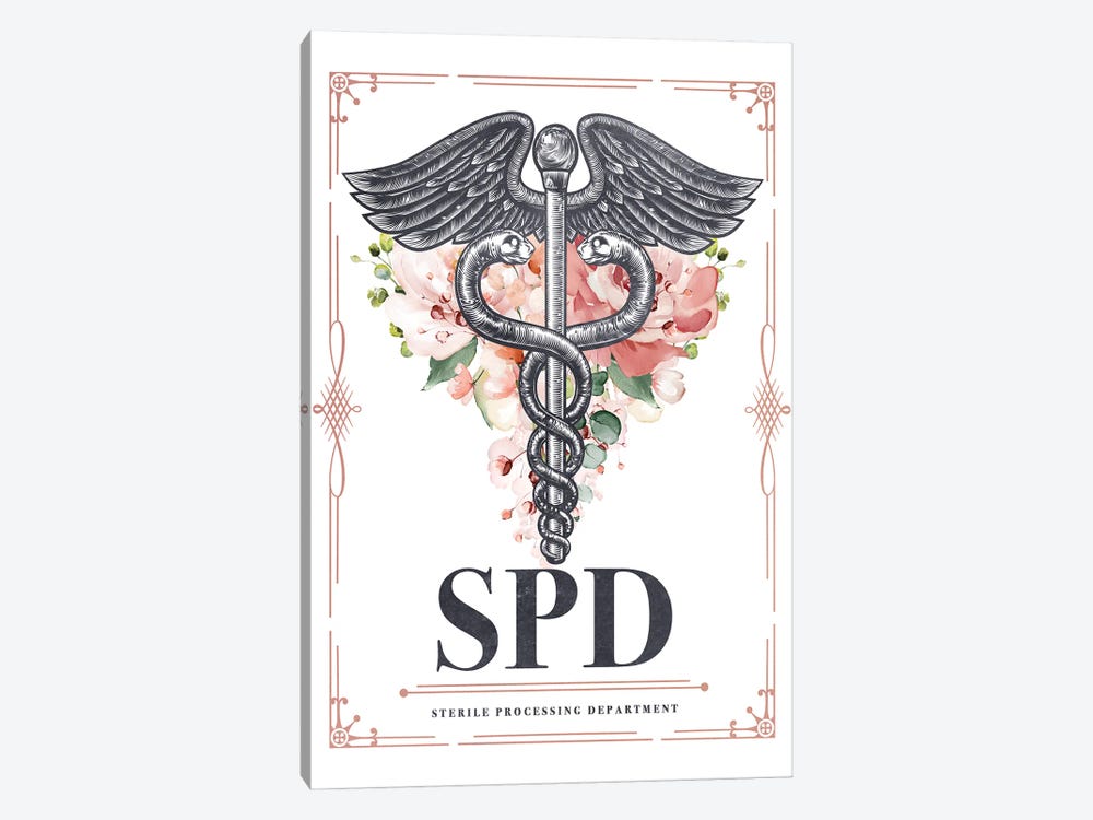 SPD With Flowers by Aged Pixel 1-piece Canvas Art Print