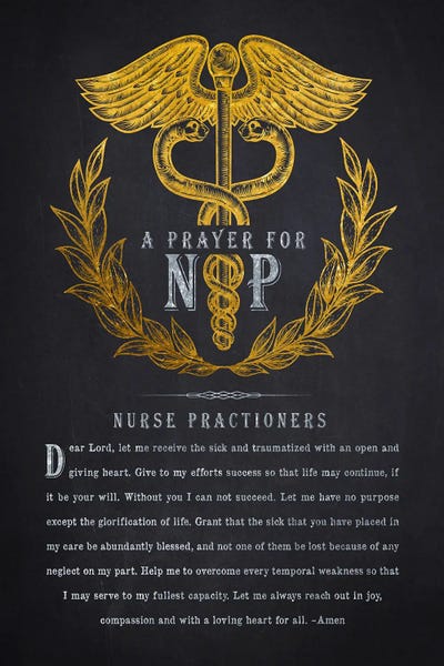 Nurse Practitioner Prayer by Aged Pixel art print