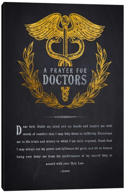 Doctors Prayer Canvas Art Print - Aged Pixel