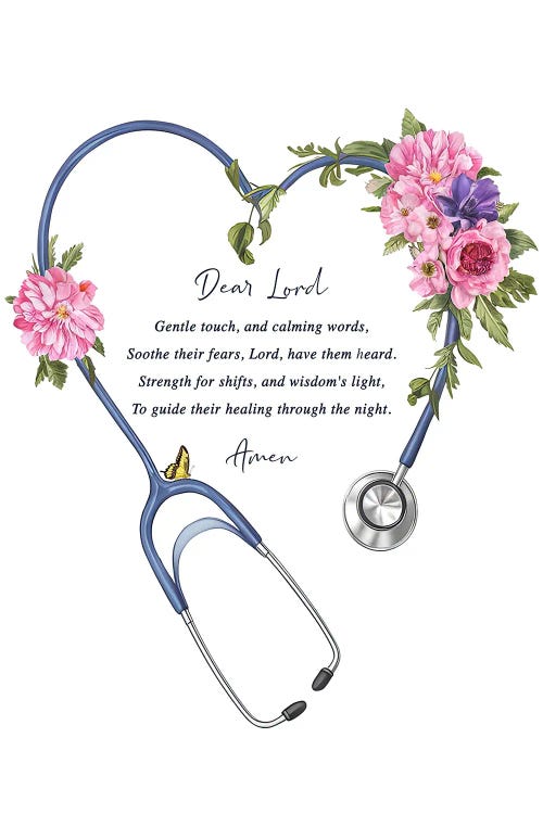Nurses Prayer Print by Aged Pixel wall art