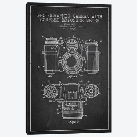 Camera Charcoal Patent Blueprint Canvas Print #ADP406} by Aged Pixel Canvas Wall Art