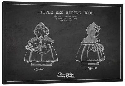 Little Red Riding Hood Dark Patent Blueprint Canvas Art Print - Toys