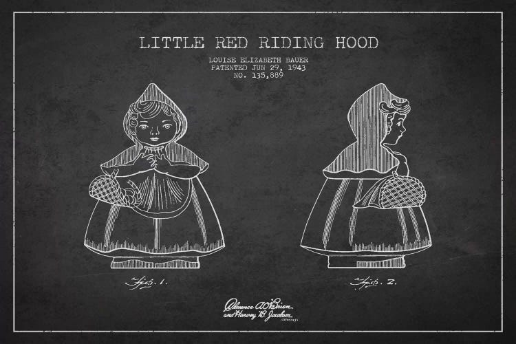 Little Red Riding Hood Dark Patent Blueprint