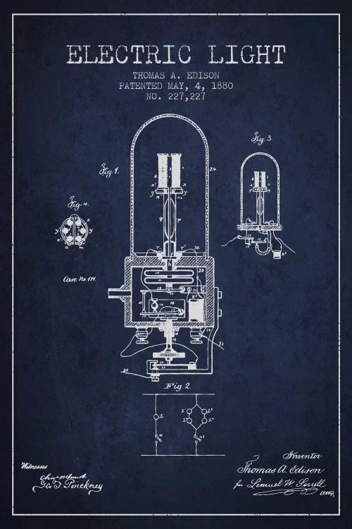 Electric Light Navy Blue Patent Blueprint