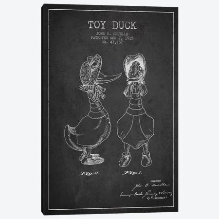 Female Duck Dark Patent Blueprint Canvas Print #ADP629} by Aged Pixel Canvas Print