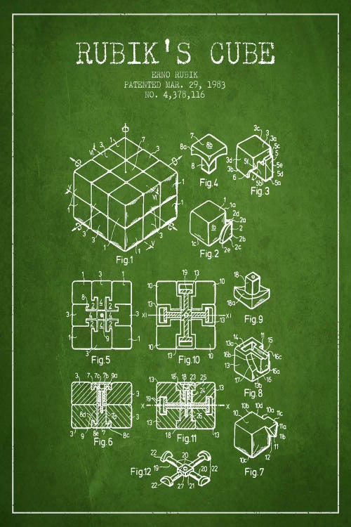 Rubik Green Patent Blueprint