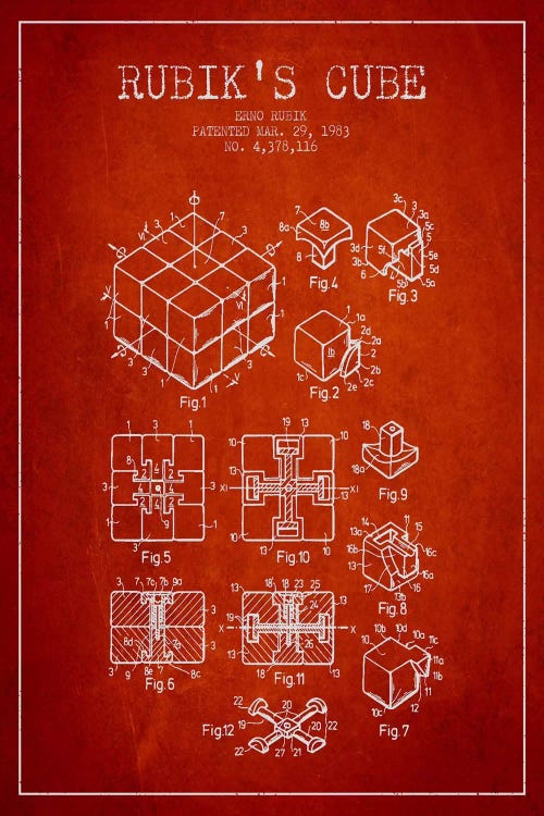 Rubik Red Patent Blueprint