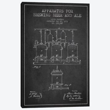 Ale Apparatus Charcoal Patent Blueprint Canvas Print #ADP659} by Aged Pixel Canvas Art