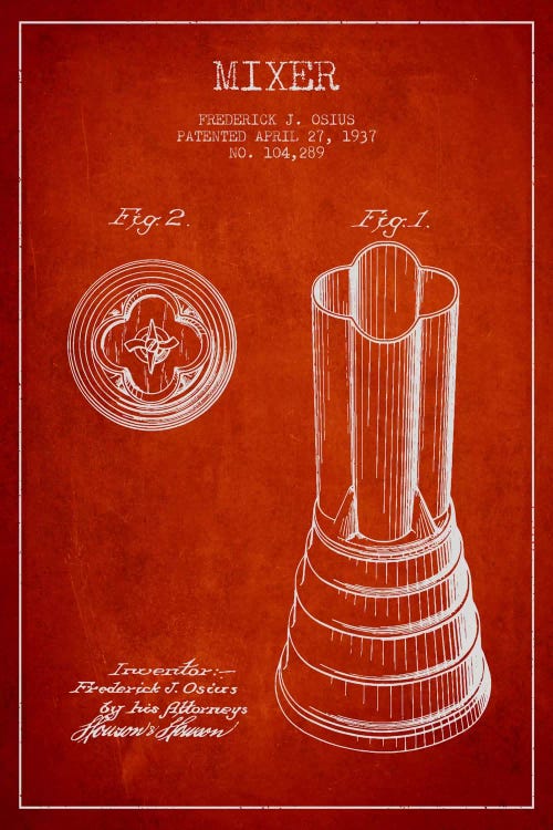 Mixer Red Patent Blueprint
