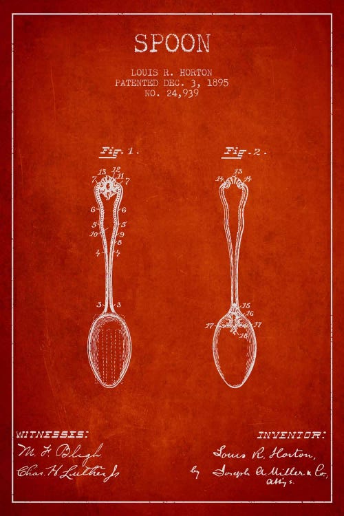 Spoon Red Patent Blueprint
