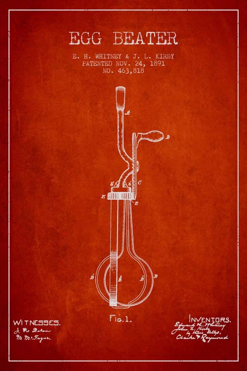 Egg Beater Red Patent Blueprint