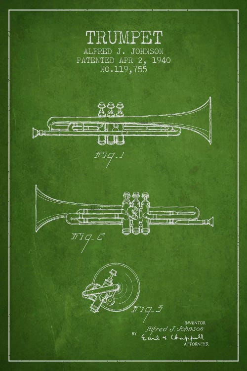 Trumpet Green Patent Blueprint