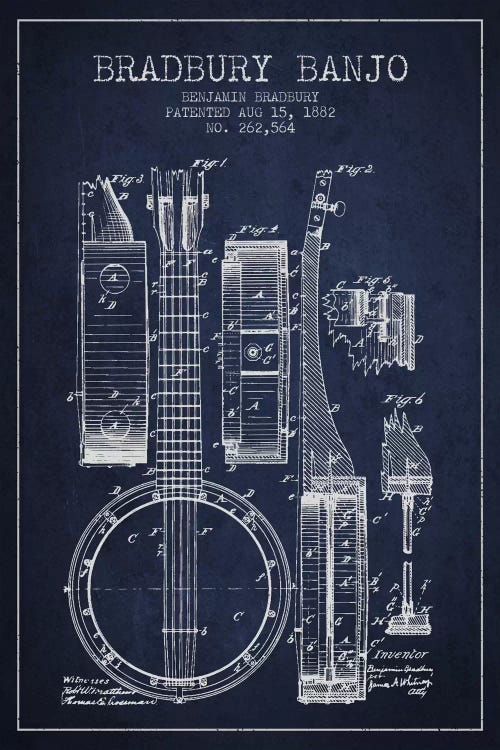 Banjo Navy Blue Patent Blueprint