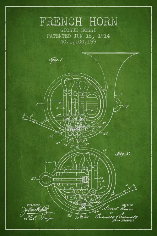 Horn Green Patent Blueprint