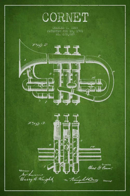 Cornet Green Patent Blueprint