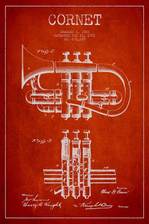 Cornet Red Patent Blueprint