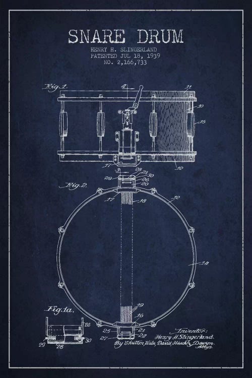 Drum Navy Blue Patent Blueprint