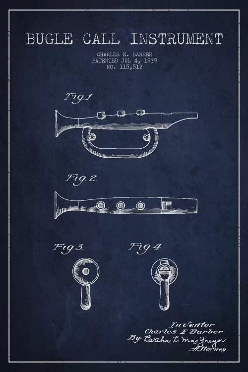 Bugle Navy Blue Patent Blueprint