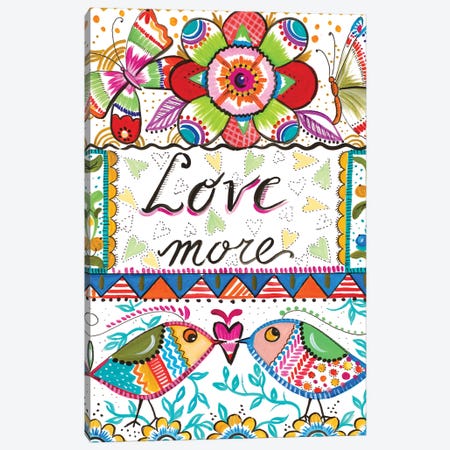 Love More Canvas Print #ADS11} by Ani Del Sol Canvas Wall Art