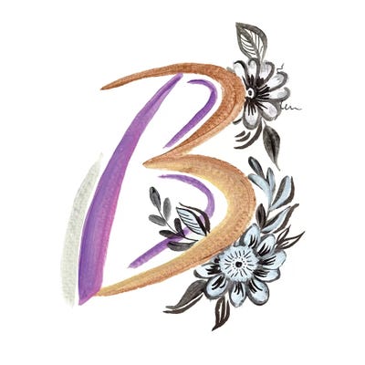 Monogram B by Ani Del Sol canvas print