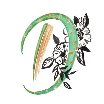 Monogram D by Ani Del Sol canvas print