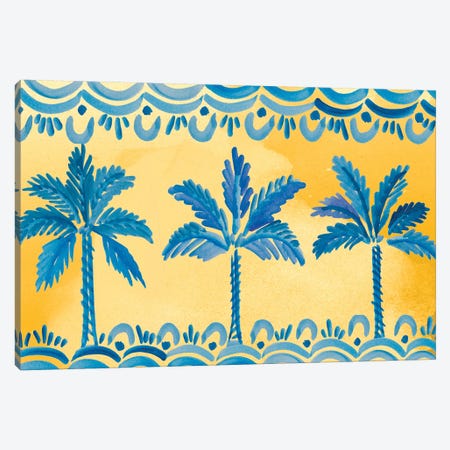 Sunny Palms Canvas Print #ADS16} by Ani Del Sol Art Print