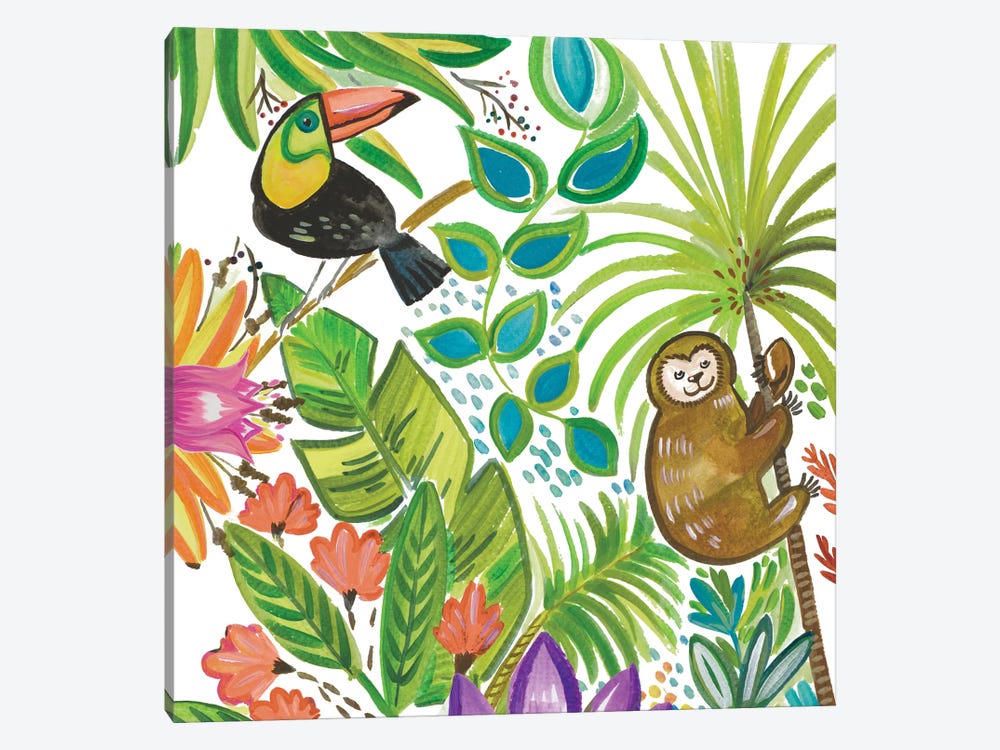 Tropical Wildlife II by Ani Del Sol 1-piece Canvas Print