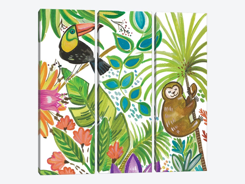 Tropical Wildlife II by Ani Del Sol 3-piece Art Print