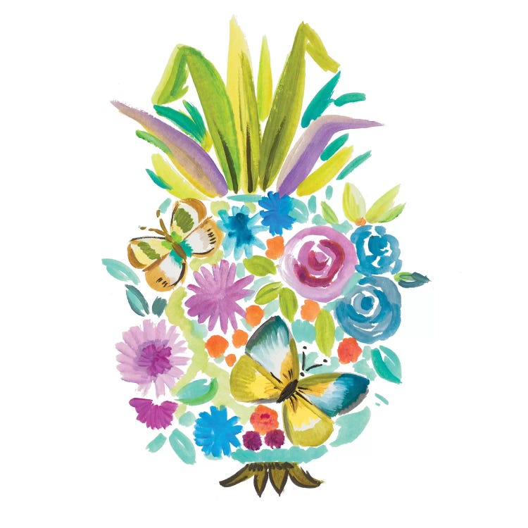 Vibrant Pineapple by Ani Del Sol wall art