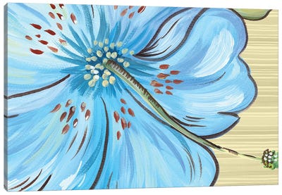 Vibrant Tropical Bloom Canvas Art Print - Hibiscus Art