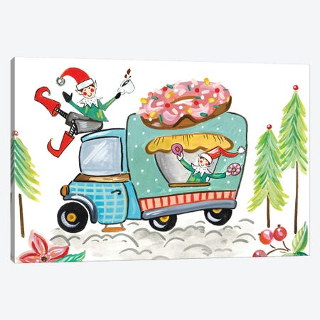 Donut Elves Canvas Print #ADS24} by Ani Del Sol Canvas Art