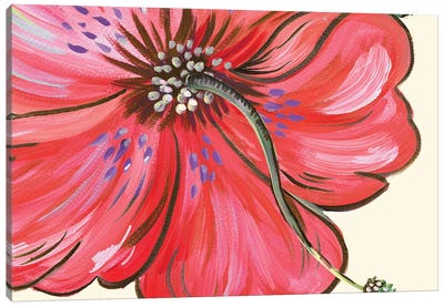 Vibrant Tropical Flower Canvas Art Print - Hibiscus Art