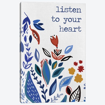 Listen to your Heart Canvas Print #ADS32} by Ani Del Sol Canvas Wall Art