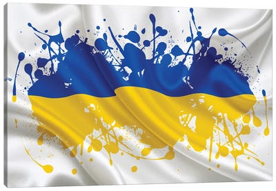 Ukraine Stain Canvas Art Print - Ukraine Art