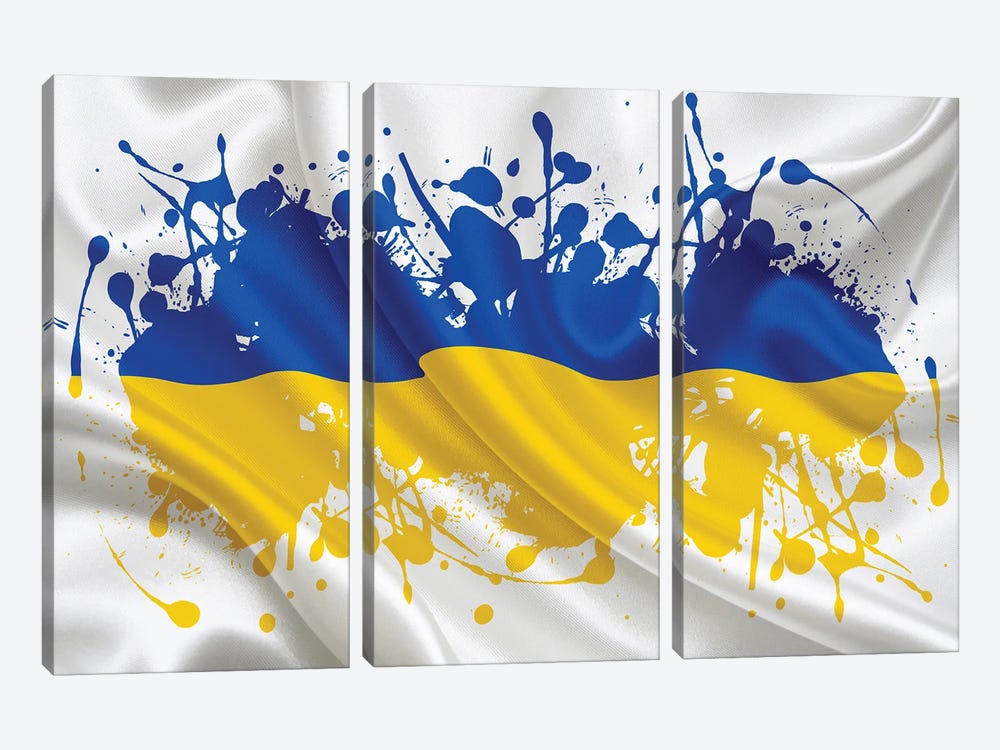 Ukraine Stain by Alessandro Della Torre 3-piece Canvas Wall Art
