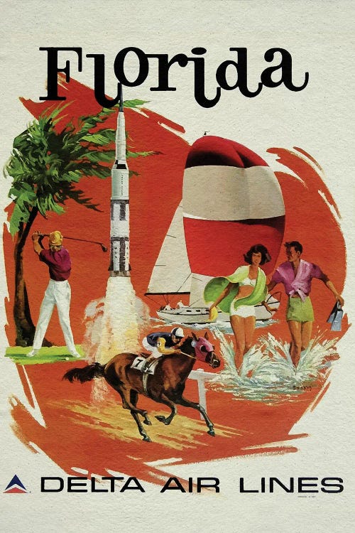 Florida Vintage Poster From Vector