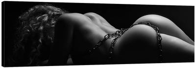 Naked Rebecca With Chain Canvas Art Print - Female Nude Art