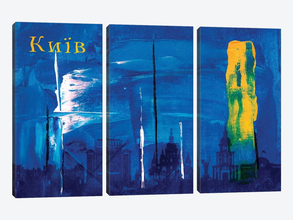 Kiev Skyline by Alessandro Della Torre 3-piece Art Print