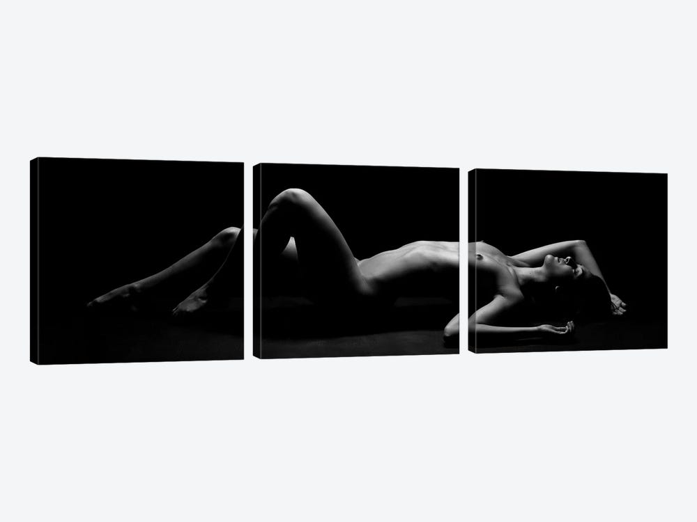 Young Woman Laying Down Nude by Alessandro Della Torre 3-piece Art Print