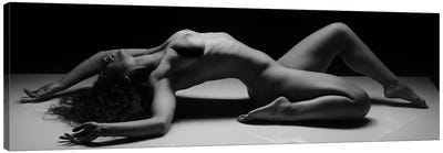 Sensual Woman Laying Down Nude and Sexy Canvas Art Print - Alessandro Della Torre