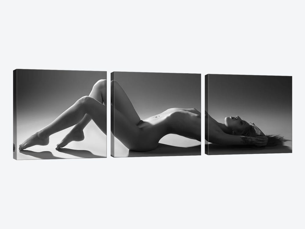Elegant Nude Woman by Alessandro Della Torre 3-piece Canvas Art